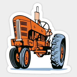 Vintage Farm Tractor Retro Sticker